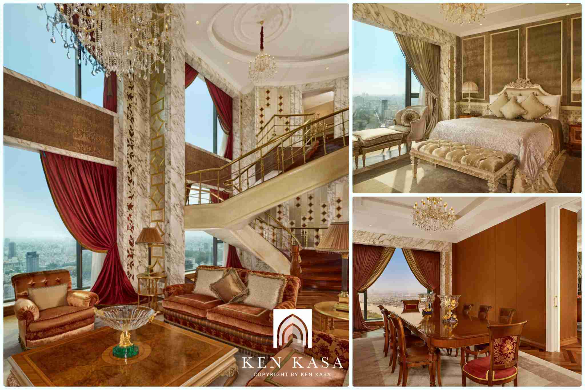 Ph&ograve;ng tổng thống c&ugrave;ng c&aacute;c tiện nghi nổi bật 